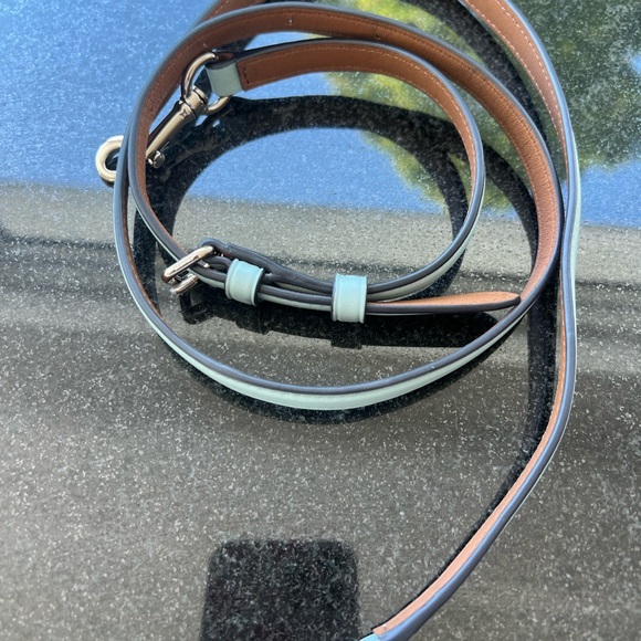 COACH MINI SIERRA SATCHEL IN SIGNATURE DEBOSSED PATENT LEATHER F55450 SV/AQUA - Picture 14 of 14